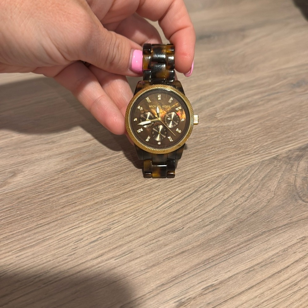 Michael Kors Tortoise and Gold Women's Watch